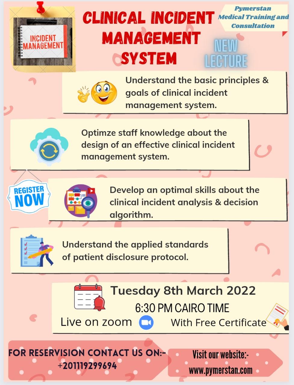 Clinical Incident Management System Lecture 